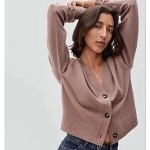 Everlane Cashmere Button Sweater